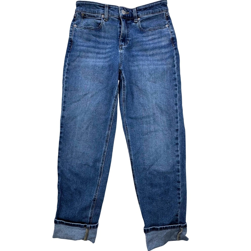 LL Bean Mom Jeans Women 4 Classic Fit High Rise Tapered Cuffed Retro‎ 90s Style